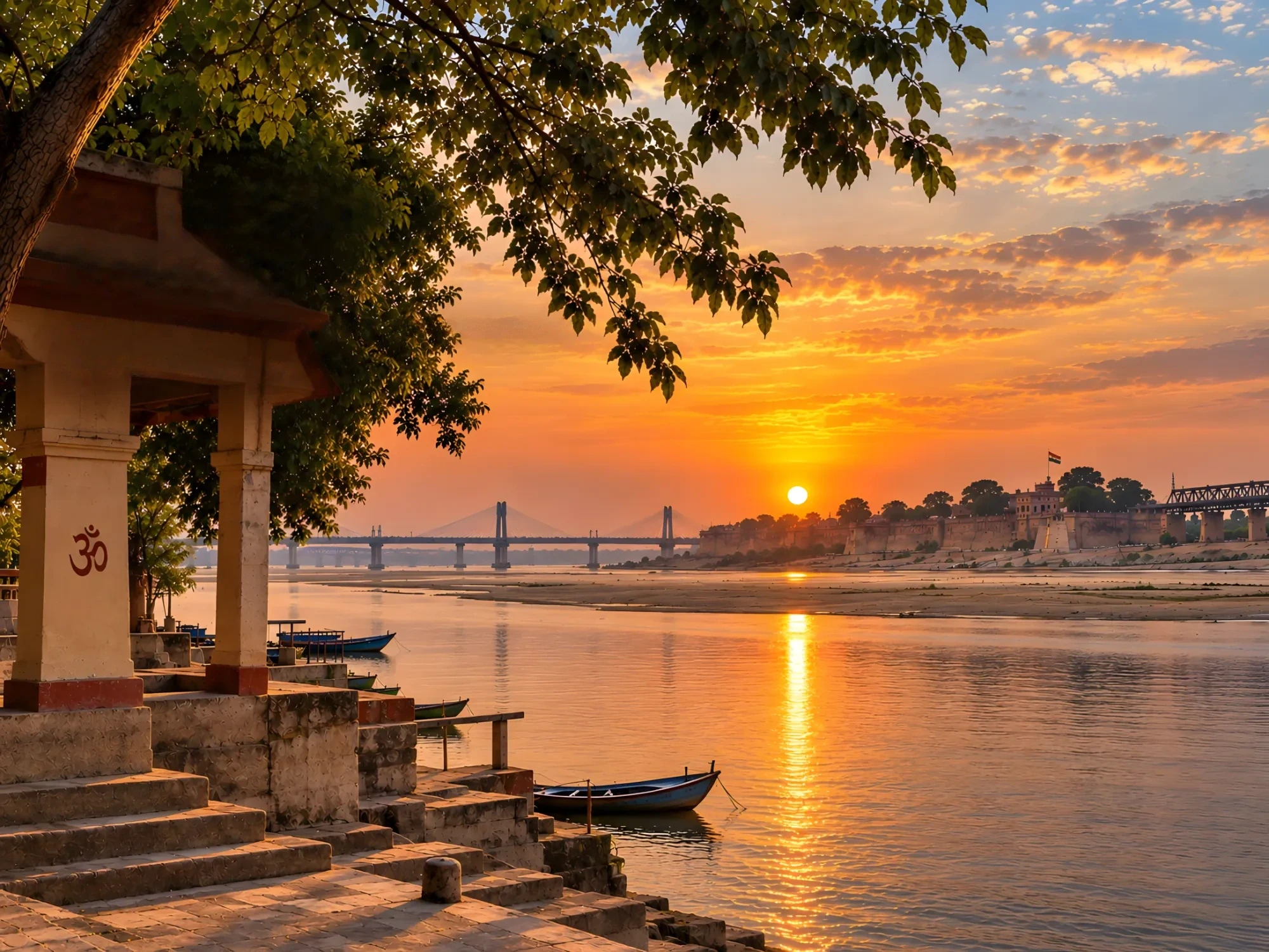 Sunrise over the Ganges