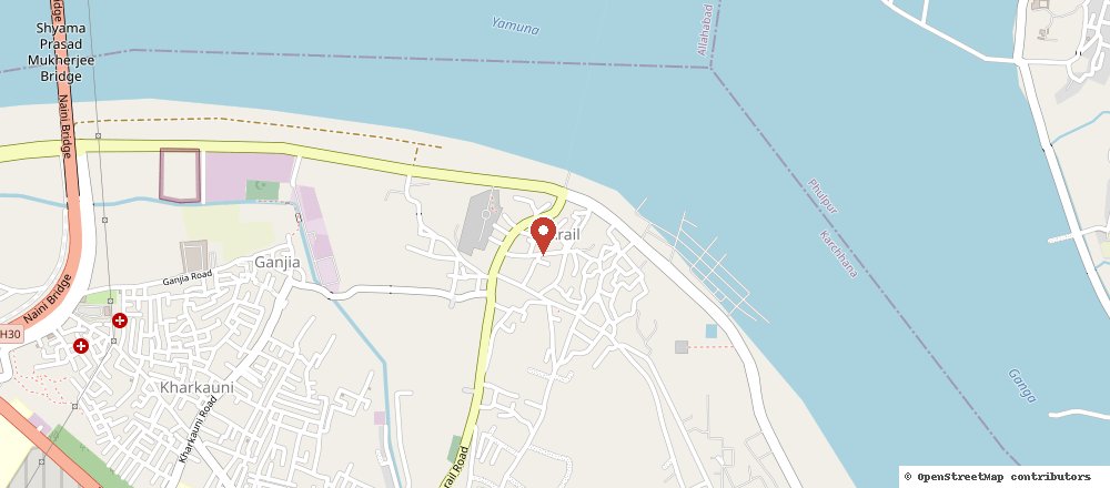 Map showing ShantiLokha Guest House in Arail, Prayagraj